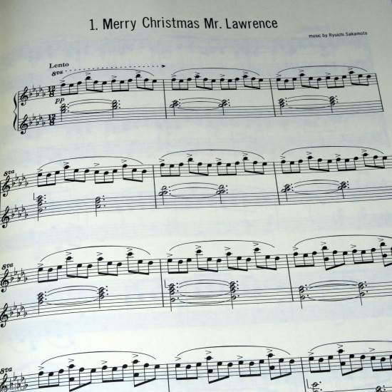 Avec Piano Merry Christmas Mr Lawrence Ryuichi Sakamoto Score