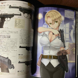 Gun and Girl Illustrated  Automatic Pistol