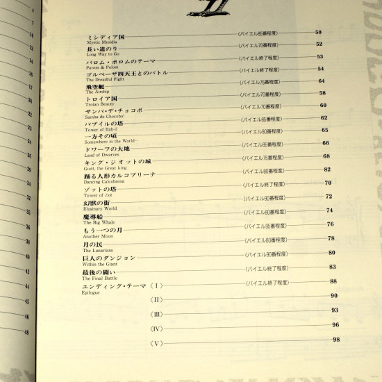 Final Fantasy IV - Piano Score 