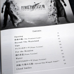 Final Fantasy VII Advent Children Piano Solo Book 
