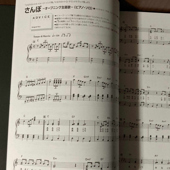 Totoro Piano Solo Music Score Book 